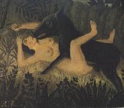Henri Rousseau Beauty and the Beast oil painting picture wholesale